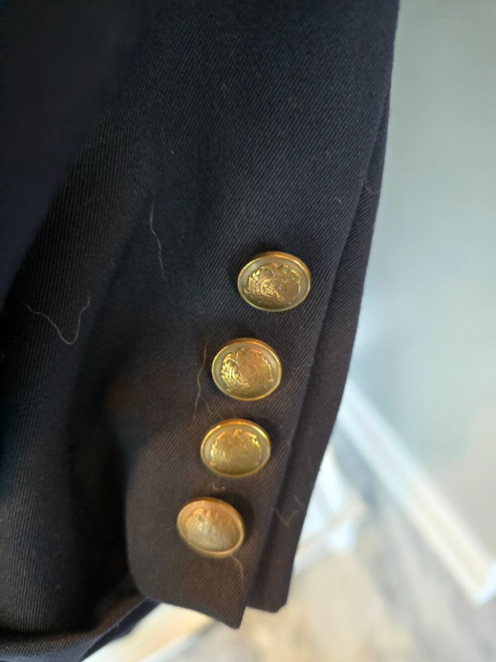 Vintage Women's J Peterman Double Breasted Blazer - Navy - Size 14 - Picture 5 of 6